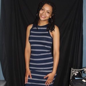 STRIPED SPRING DRESS💙🤍